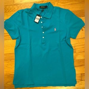Polo Ralph Lauren Womens Polo Shirt Size XL Caribbean Blue (NWT)